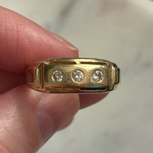 14k Gold Band .35ctw Diamonds